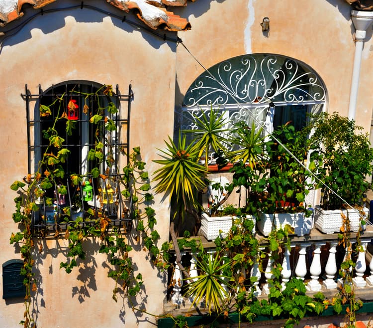 A view through the historic centre of Positano, Italy